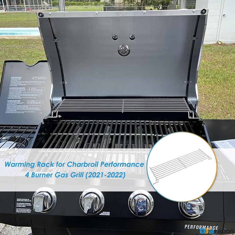 BBQration Warming Rack Grill Parts for Charbroil Performance 4 Burner 463352521 463354021 463365021 463365522, G428-0002-W1 Grill Swing Away Grid for Charbroil Grill Replacement Parts - Image 5